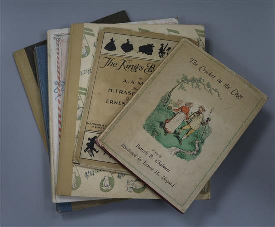 Winnie the Pooh song books and other books illustrated by Ernest H. Shepard